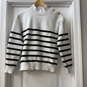 Striped Black and White Women's Sweater